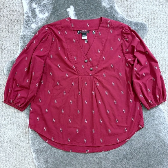 Ariat Peasant Top Chimayo Blouse - Picture 6 of 11